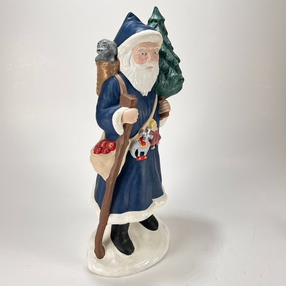 Vtg Old World Santa Claus Provincial Mold Hand Painted Ceramic Christmas 90s - Picture 2 of 15